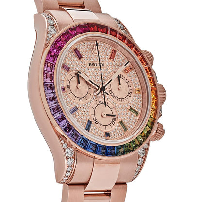Daytona Rose Gold Rainbow Bezel Diamond Dial 116595RBOW