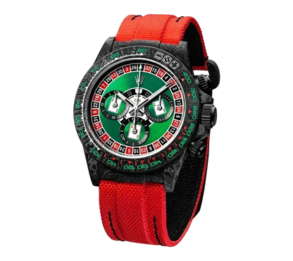 Diw Daytona carbon lucky player (casino) 40mm oyster black