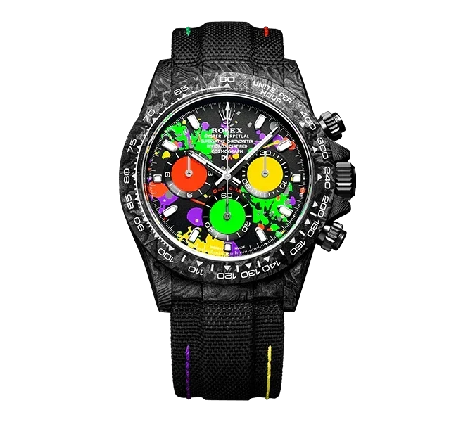 Diw Daytona carbon motley 40mm oyster black