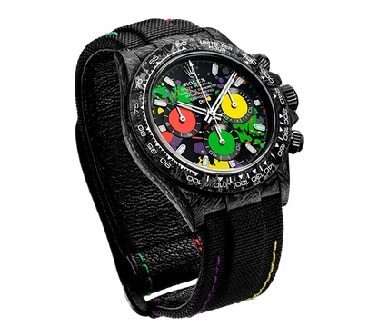 Diw Daytona carbon motley 40mm oyster black