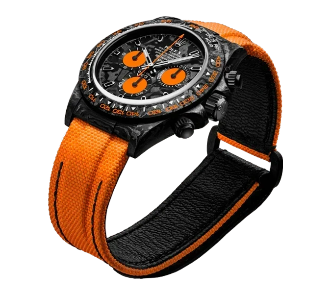 Diw Daytona carbon orange edition 40mm oyster black