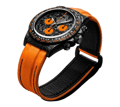 Diw Daytona carbon orange edition 40mm oyster black