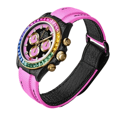 Diw Daytona carbon rainbow pink 40mm carbon