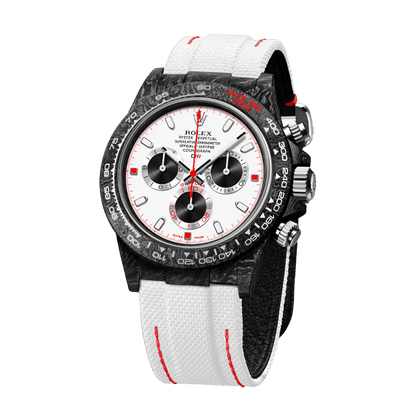 Diw Daytona carbon speedster white 40mm oyster black
