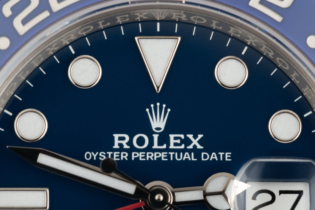 GMT-Master II Oyster, 40 mm, white gold M126719BLRO-0003