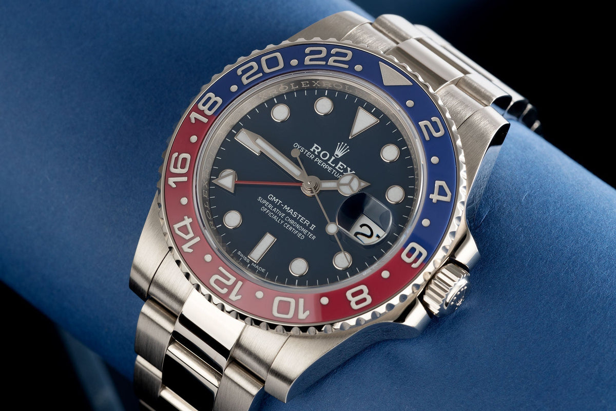 GMT-Master II Oyster, 40 mm, white gold M126719BLRO-0003