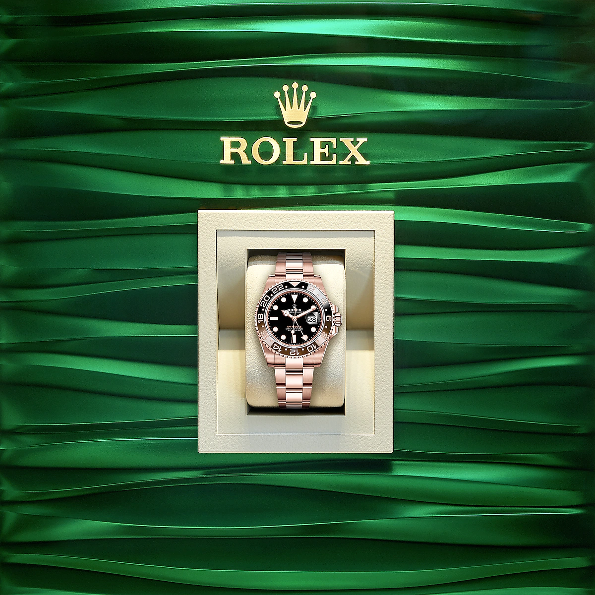 GMT-Master II Rootbeer, 18k Everose gold, 40mm, Ref# 126715chnr-0001