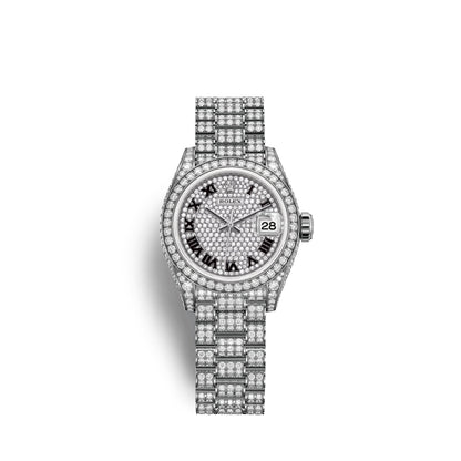 Lady-Datejust 28, 18k White Gold, Ref# 279459RBR-0001
