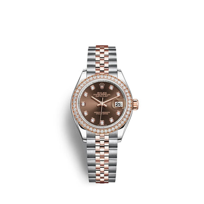 Lady-Datejust 28, Oystersteel and 18k Everose Gold, Ref# 279381RBR-0011