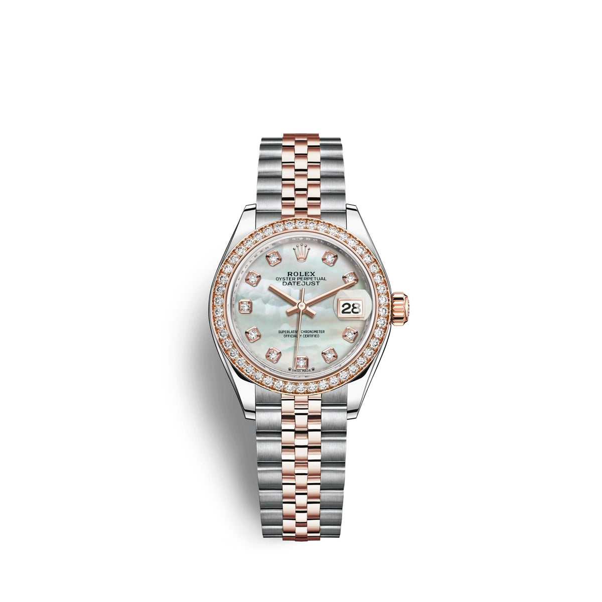Lady-Datejust 28, Oystersteel and 18k Everose Gold, Ref# 279381RBR-0013