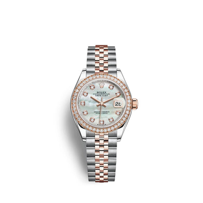 Lady-Datejust 28, Oystersteel and 18k Everose Gold, Ref# 279381RBR-0013