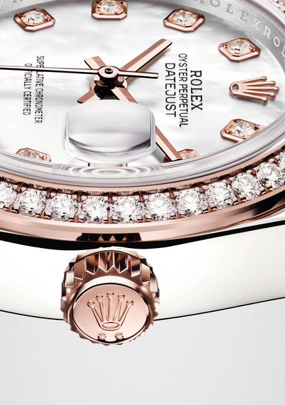 Lady-Datejust 28, Oystersteel and 18k Everose Gold, Ref# 279381RBR-0013