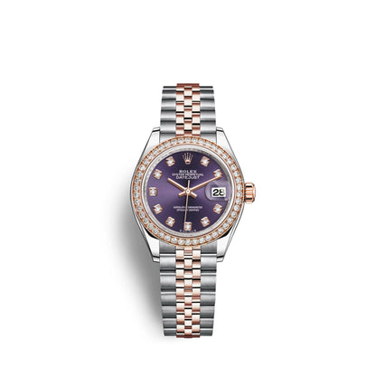 Lady-Datejust 28, Oystersteel and 18k Everose Gold, Ref# 279381RBR-0015