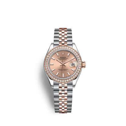 Lady-Datejust 28, Oystersteel and 18k Everose Gold, Ref# 279381RBR-0023