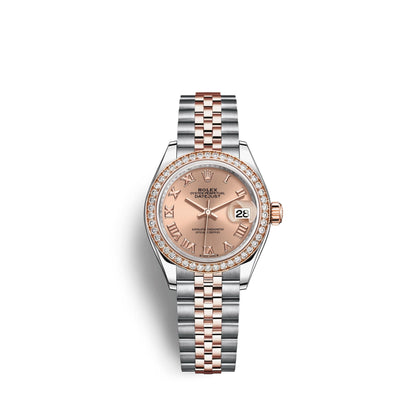 Lady-Datejust 28, Oystersteel and 18k Everose Gold, Ref# 279381RBR-0025