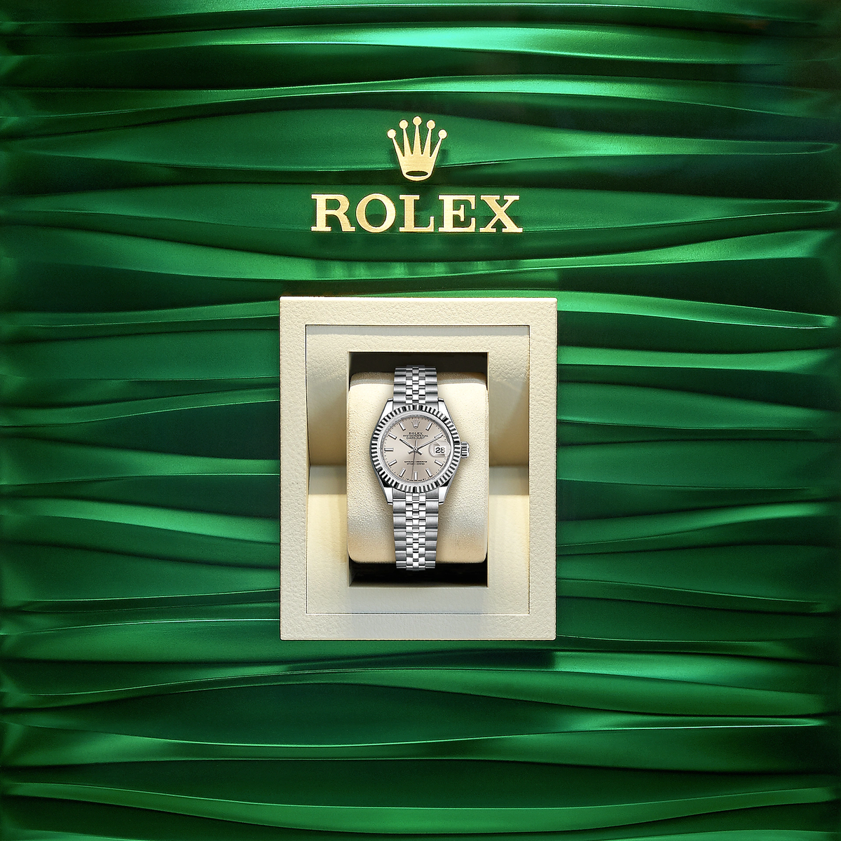 Lady-Datejust 28, Oystersteel and 18k White Gold, Ref# 279174-0005