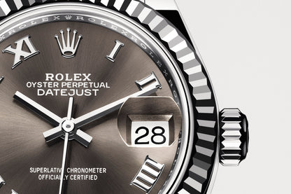Lady-Datejust 28, Oystersteel and 18k White Gold, Ref# 279174-0014