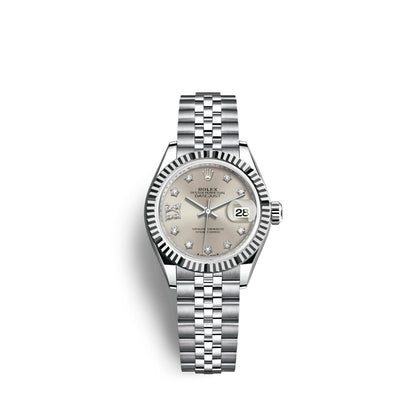 Lady-Datejust 28, Oystersteel and 18k White Gold, Ref# 279174-0021