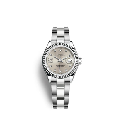 Lady-Datejust 28, Oystersteel and 18k White Gold, Ref# 279174-0022