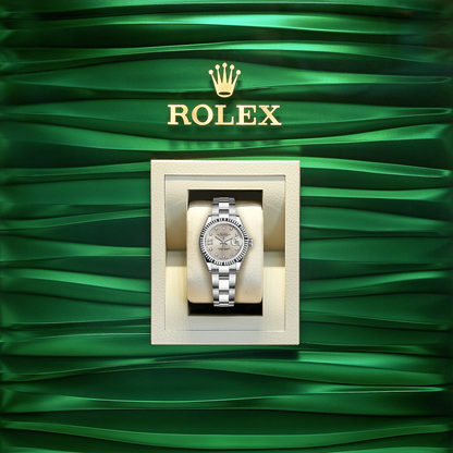 Lady-Datejust 28, Oystersteel and 18k White Gold, Ref# 279174-0022