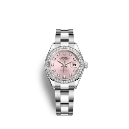 Lady-Datejust 28, Oystersteel and 18k White Gold, Ref# 279384RBR-0004