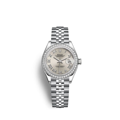 Lady-Datejust 28, Oystersteel and 18k White Gold, Ref# 279384RBR-0009