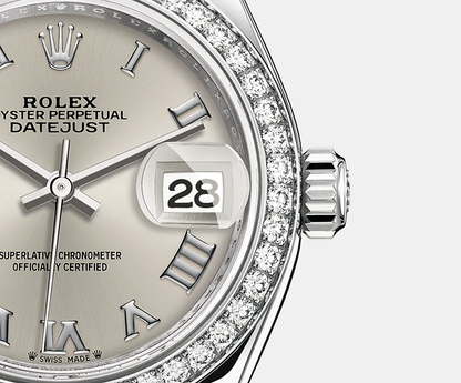Lady-Datejust 28, Oystersteel and 18k White Gold, Ref# 279384RBR-0009