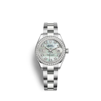 Lady-Datejust 28, Oystersteel and 18k White Gold, Ref# 279384RBR-0012