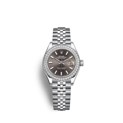 Lady-Datejust 28, Oystersteel and 18k White Gold, Ref# 279384RBR-0013