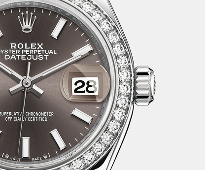 Lady-Datejust 28, Oystersteel and 18k White Gold, Ref# 279384RBR-0014