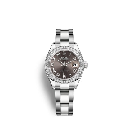 Lady-Datejust 28, Oystersteel and 18k White Gold, Ref# 279384RBR-0016