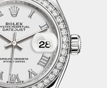 Lady-Datejust 28, Oystersteel and 18k White Gold, Ref# 279384RBR-0020