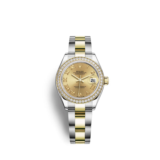 Lady-Datejust 28, Oystersteel and 18k Yellow Gold, Ref# 279383RBR-0010