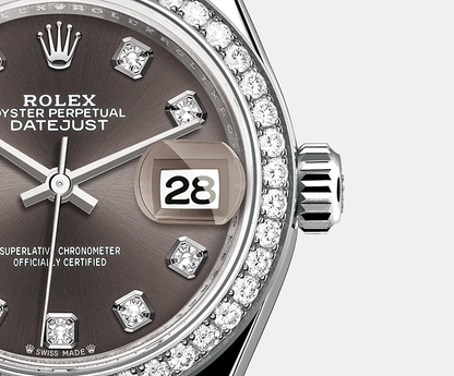 Lady-Datejust 28mm, 18k White Gold, Ref# 279139rbr-0011