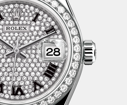Lady-Datejust 28mm, 18k White Gold, Ref# 279139rbr-0014