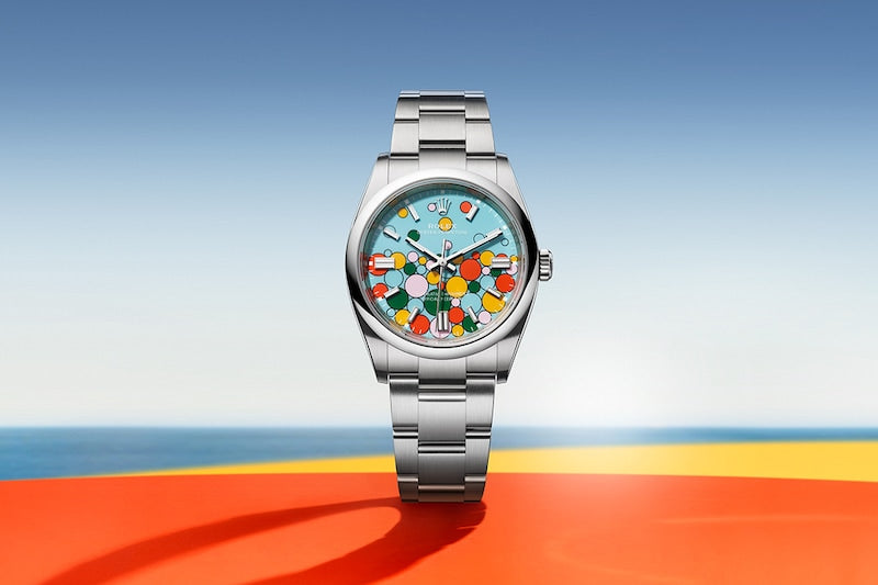 Oyster Perpetual 31, Turquoise blue, Celebration motif, Oystersteel, 31mm, Ref# 277200-0010