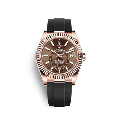 Sky-Dweller 42mm, 18k Everose Gold, Oysterflex, Ref# 326235-0005