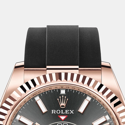 Sky-Dweller 42mm, 18k Everose Gold, Oysterflex, Ref# 326235-0006