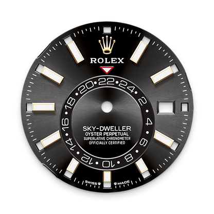 Sky-Dweller, 42mm, Oystersteel and 18k Yellow Gold, Black, Jubilee, Ref# 336933-0004