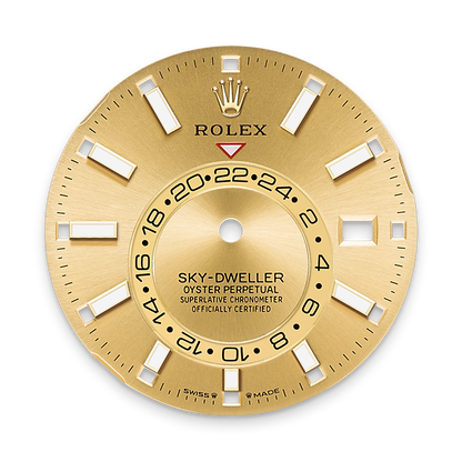 Sky-Dweller, 42mm, Oystersteel and 18k Yellow Gold, Champagne, Jubilee,Ref# 336933-0002