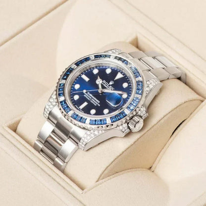 Submariner Date 116659 SABR 18K White Gold Diamonds Sapphires UNWORN