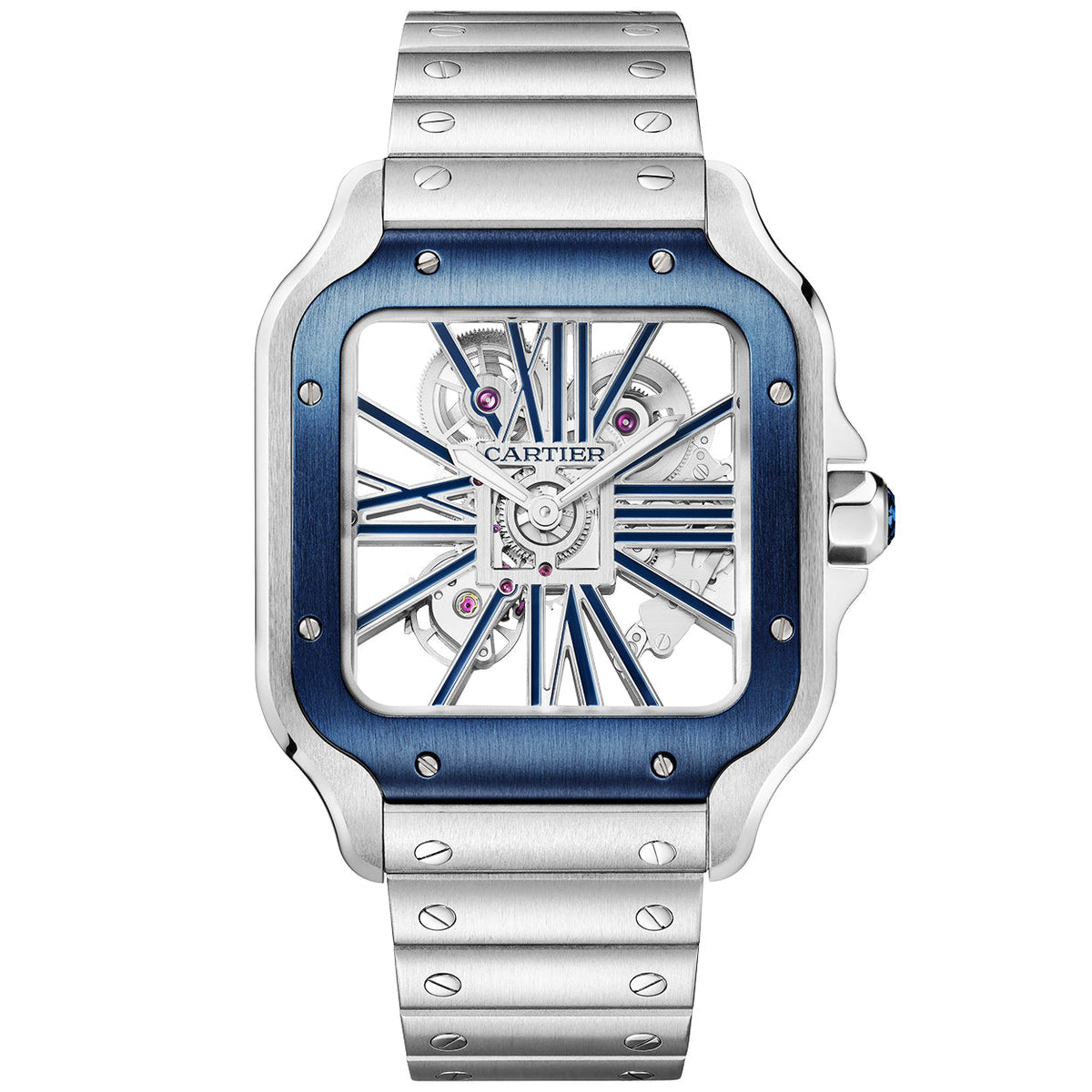 Santos de Cartier Large Skeleton/Blue Dial Men’s Watch