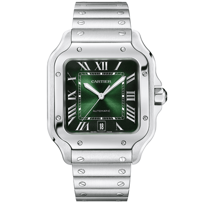Santos de Cartier Large Smoky Green Dial Automatic Bracelet/Strap Watch