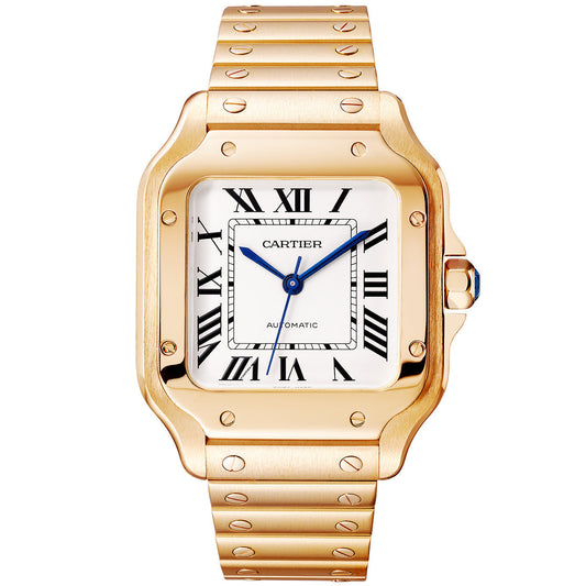 Santos de CT Medium Automatic 18ct Rose Gold Bracelet Watch
