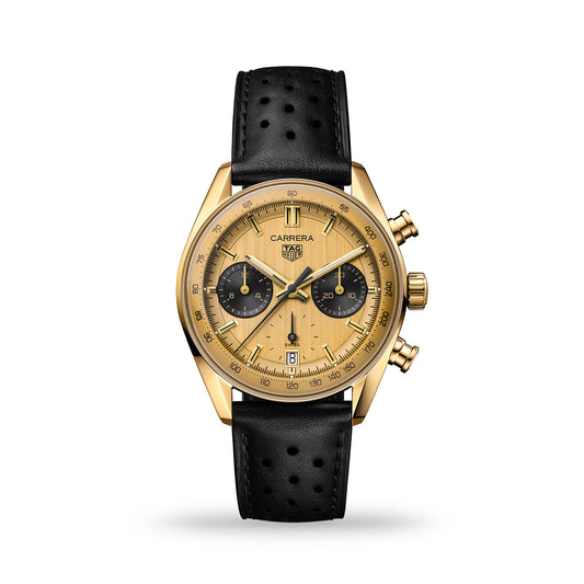 TH Carrera Chronograph Solid Gold 39mm